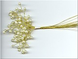 Large Cream Pearl Gold Colour Wire - Ref: 874
