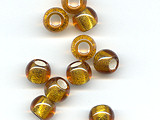 Amber Large Hole Silver Foil - Ref: 1499