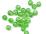 Apple Green Crackle Beads - Ref: 567
