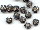 Black Round Lac Beads - Ref: 1414