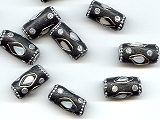 Black Lac Tube Beads - Ref: 1415