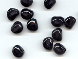 Black Nugget Glass Beads - Ref: 1398