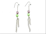Cats Eye Chain Earrings - Ref: 322