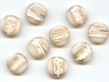 Cream Silver Foil Disc - Ref: 1015
