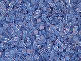 Deep Sky Blue Lined Cane Cubes - Ref: 1038