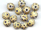 Small Ecru Lac Beads - Ref: 1410