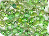 Green Flower Beads Mix (70g) - Ref: 887