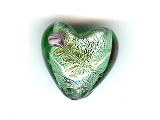 Smoky Green Foil Heart - Ref: 786