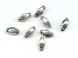 Hex Plain Oval Metal Bead - Ref: 1024