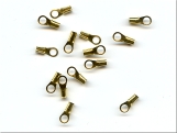 Gold Plated Leather Crimps 100 Pack - Ref: 804