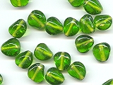 Lime Green Nugget Beads - Ref: 1393