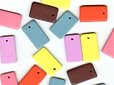 Multicoloured Wooden Pendants (10 Pack) - Ref: 661
