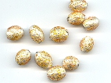 Oval Sugar Beads (Gold Colour) - Ref: 1364