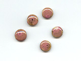 Pink Glazed Ceramic Beads - Ref: 1514
