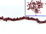 Garnet Piezo Chip Beads - Ref: 1504
