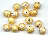 Round Multicolour Sugar Beads (Gold Colour) - Ref: 1362