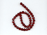 Ruby Multifaceted Glass Beads - Ref: 1476