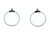 Silver Plated Hoops (5 Pairs) - Ref: 555